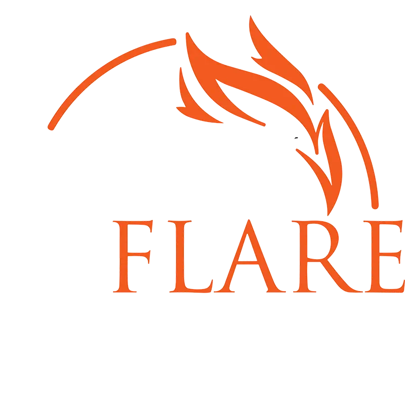 Fork and Flare Logo Inverted